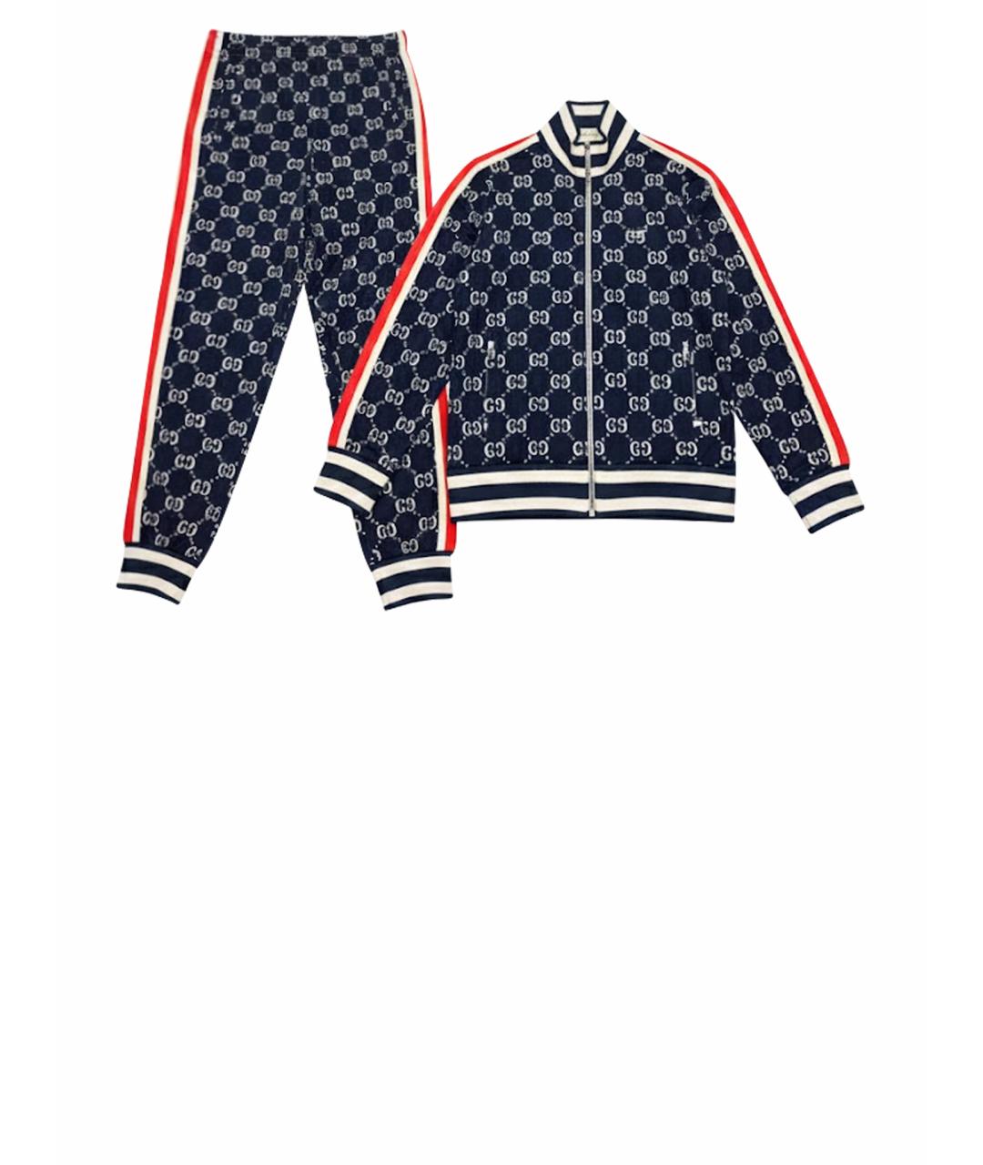 GUCCI Темно-синий хлопковый спортивные костюмы, фото 1