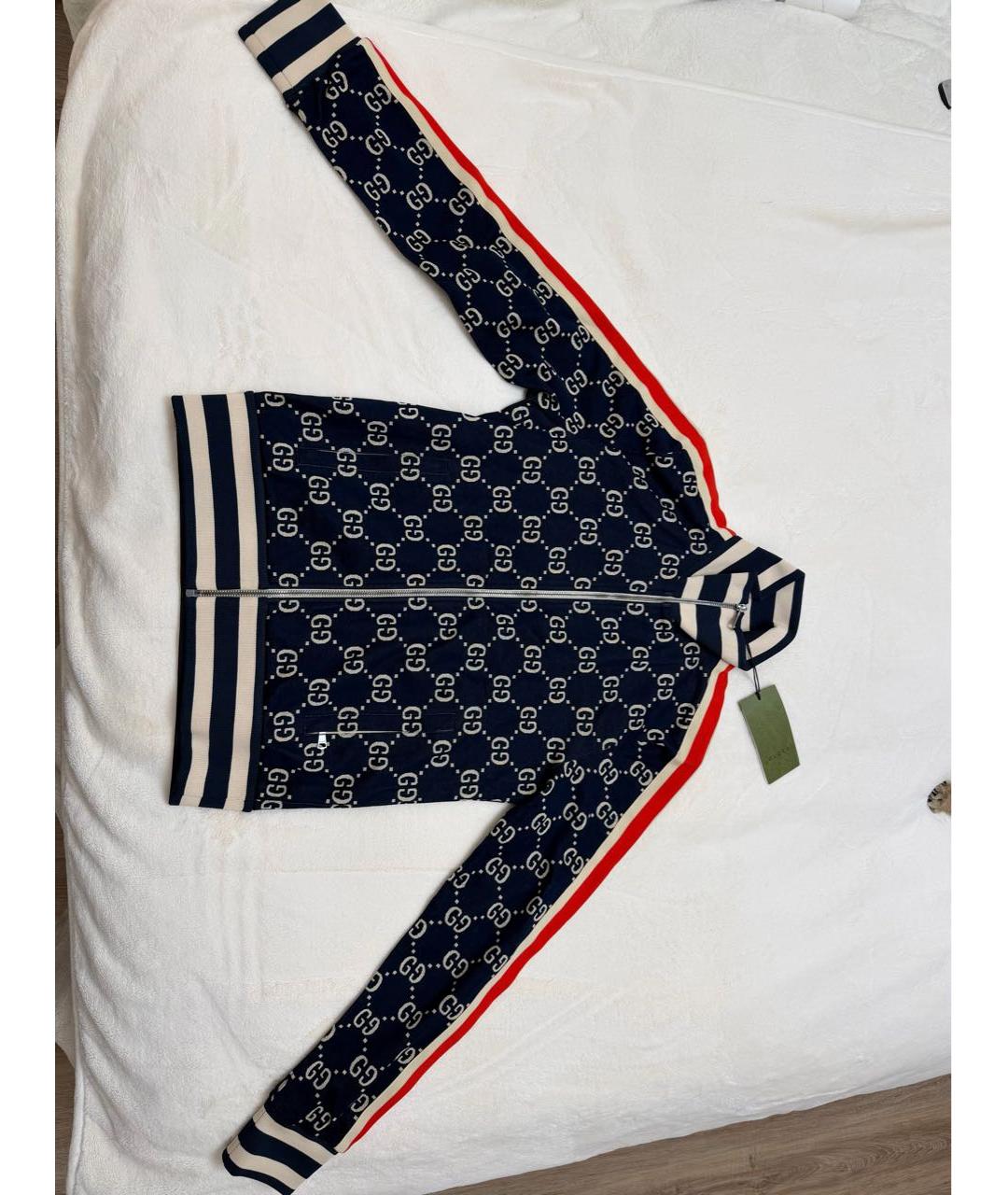 GUCCI Темно-синий хлопковый спортивные костюмы, фото 3