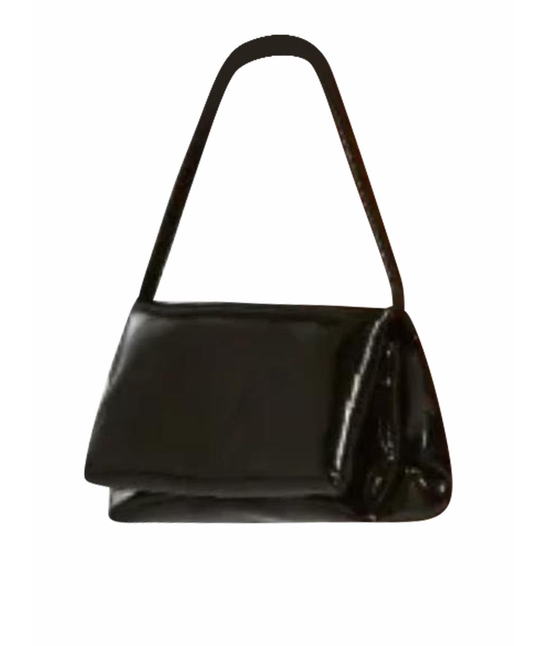 MARNI Черная сумка через плечо из лакированной кожи, фото 1