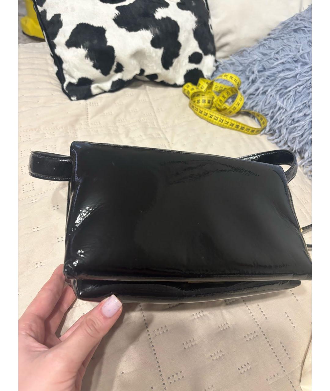 MARNI Черная сумка через плечо из лакированной кожи, фото 5
