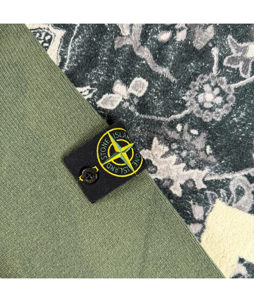 STONE ISLAND Зеленый шерстяной джемпер / свитер, фото 3