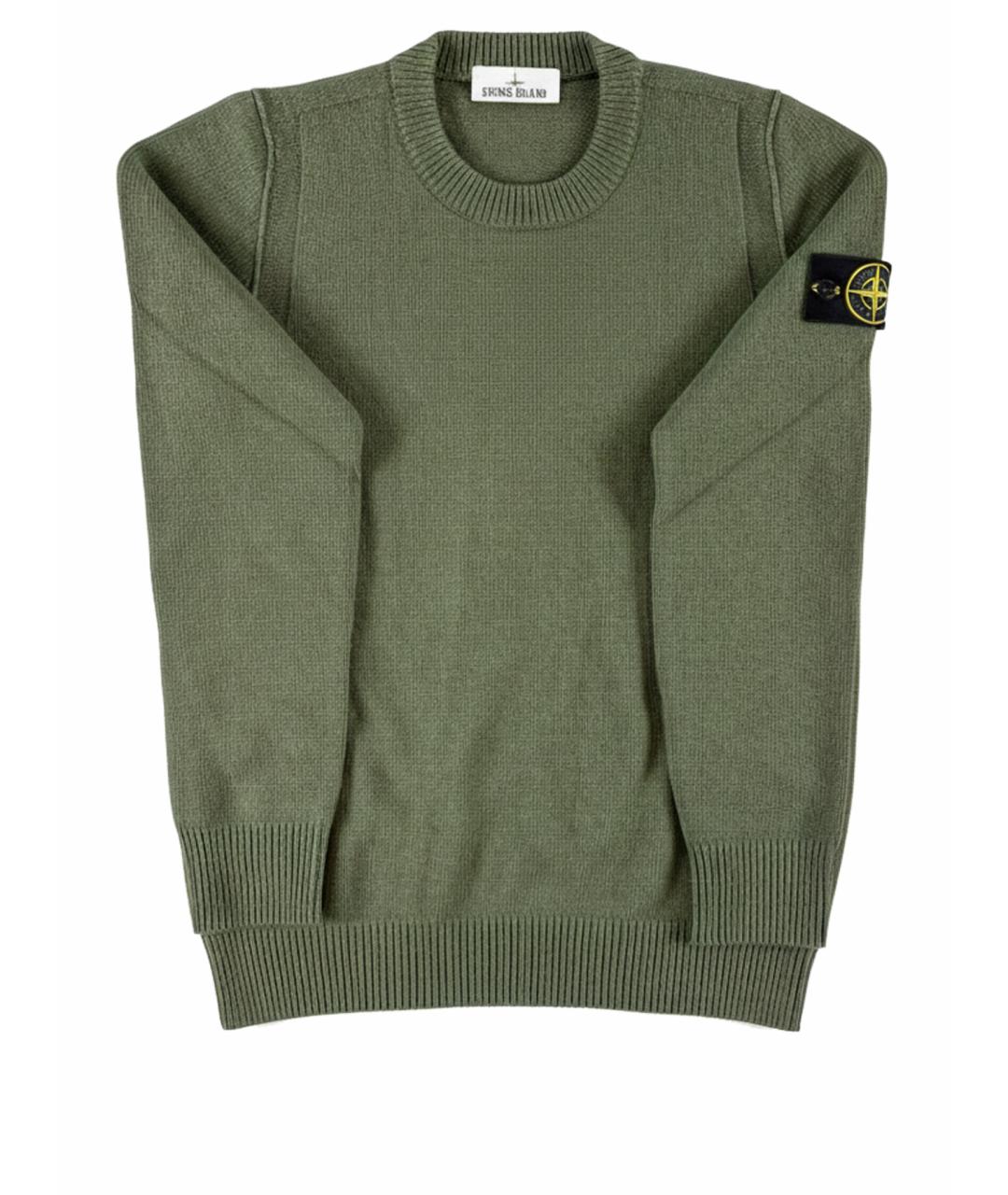 STONE ISLAND Зеленый шерстяной джемпер / свитер, фото 1