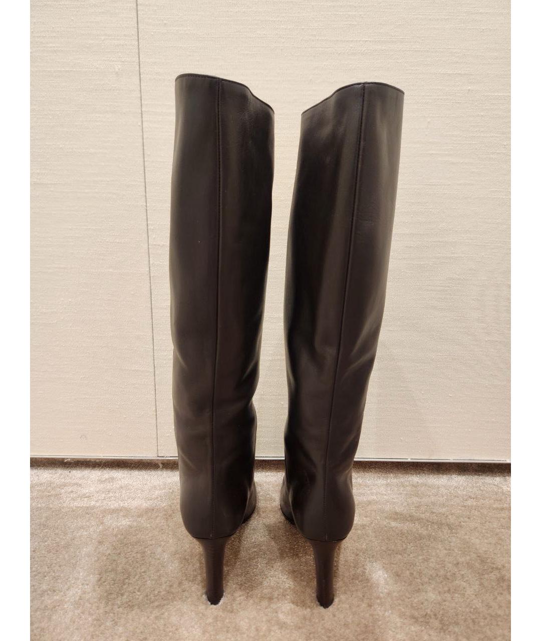 GUCCI Черные кожаные сапоги, фото 3