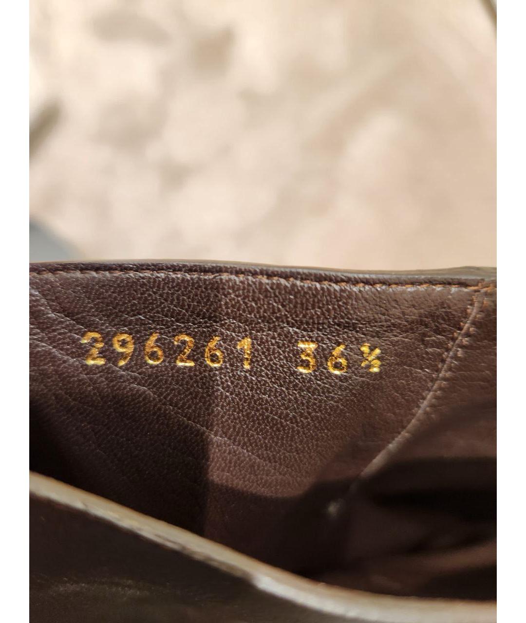 GUCCI Черные кожаные сапоги, фото 4