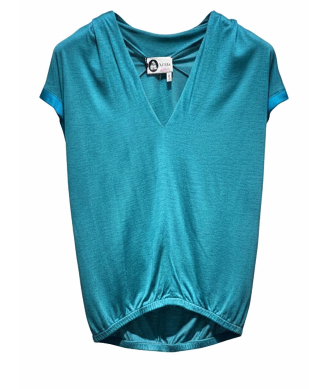 LANVIN Бирюзовая футболка, фото 3