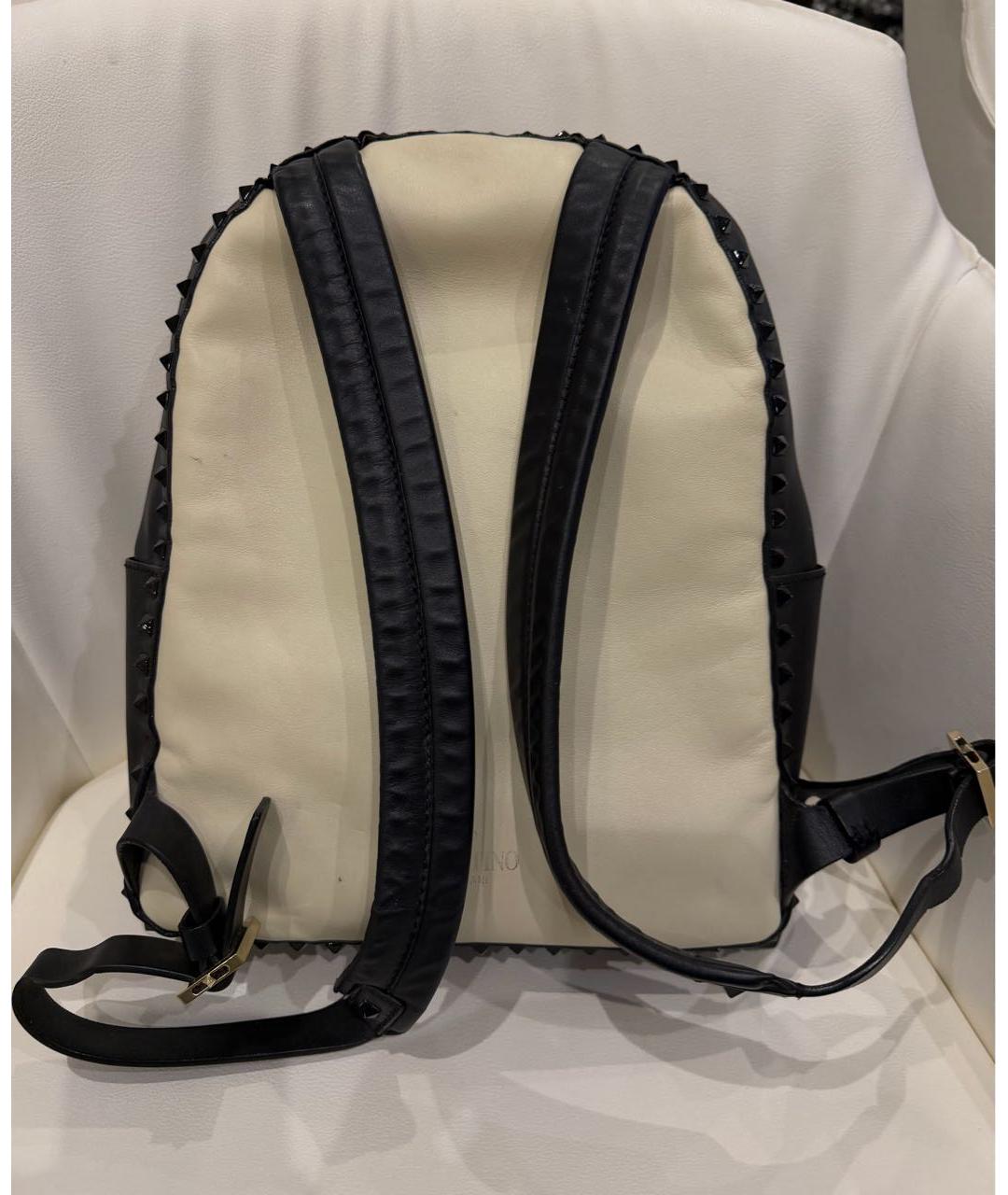 VALENTINO Белый кожаный рюкзак, фото 3