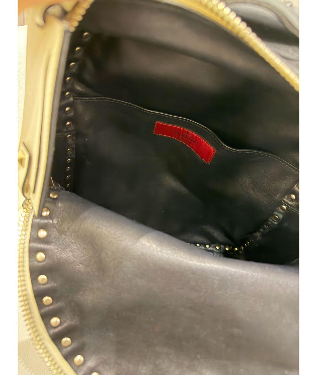 VALENTINO Белый кожаный рюкзак, фото 4