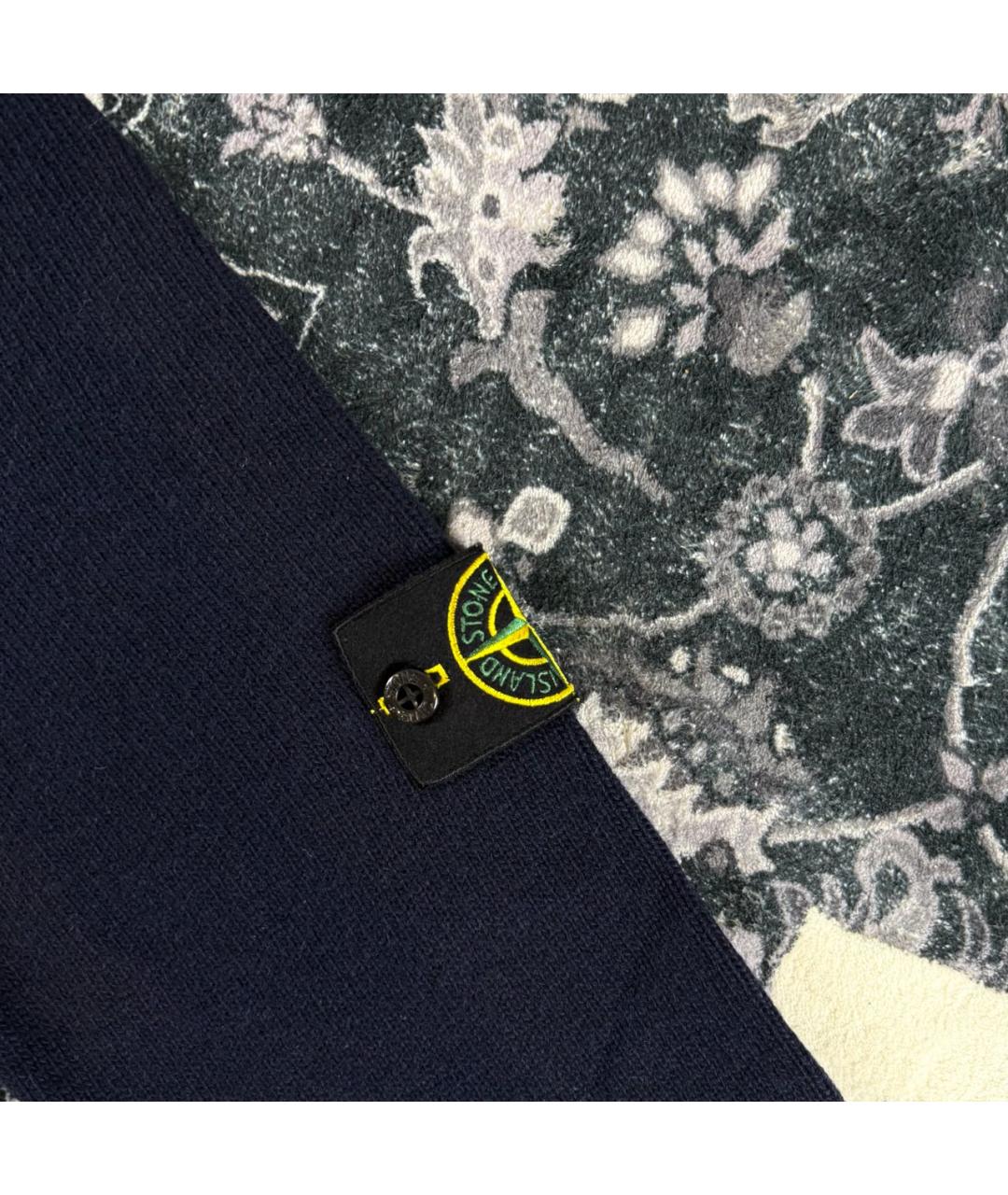 STONE ISLAND Темно-синий шерстяной джемпер / свитер, фото 3