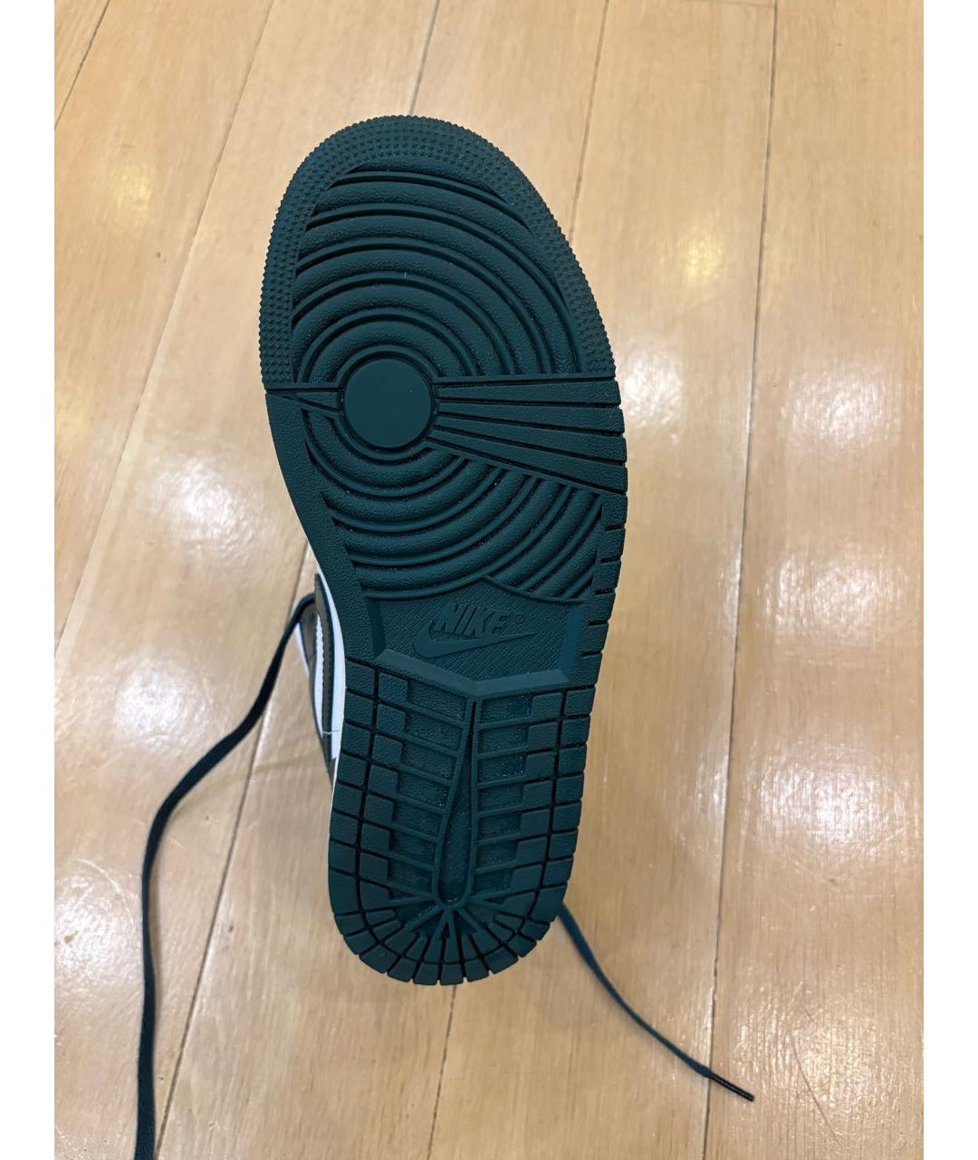 JORDAN Зеленые кожаные кроссовки, фото 6