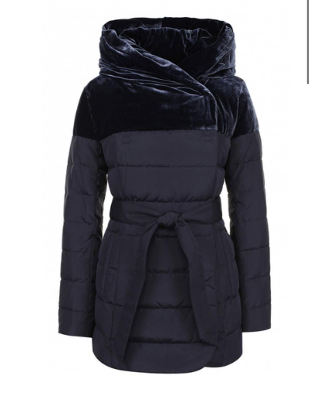 ARMANI COLLEZIONI Темно-синий вискозный пуховик, фото 7