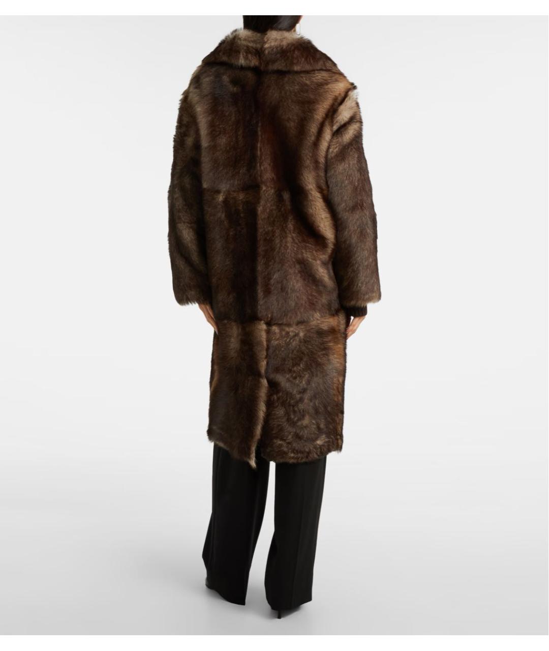 YVES SALOMON Коричневое меховое пальто, фото 3