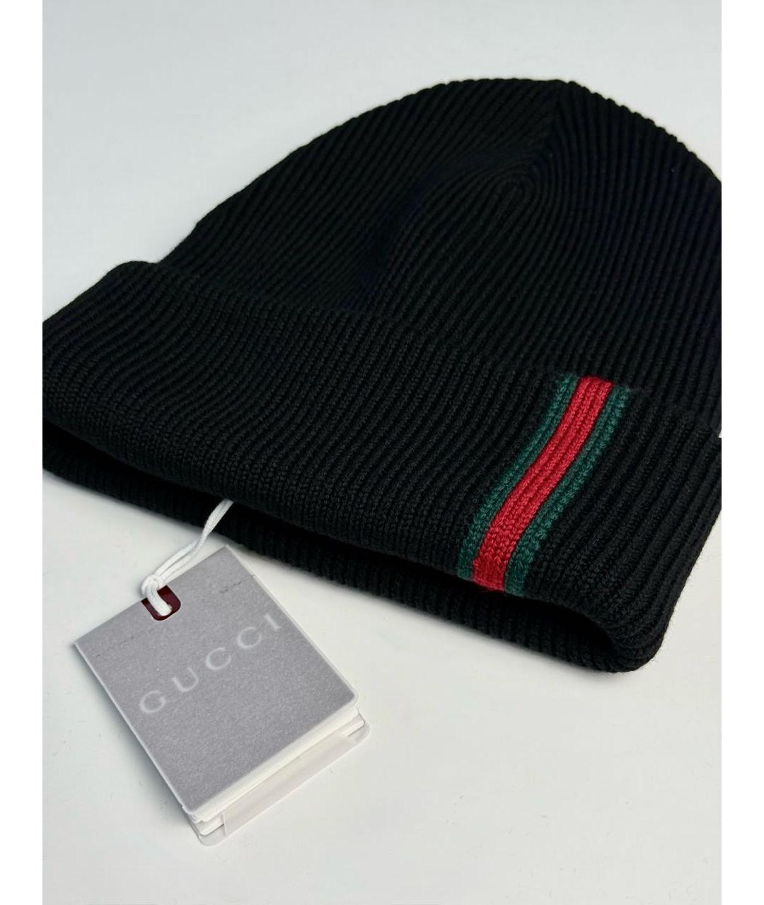 GUCCI Черная шерстяная шапка, фото 5