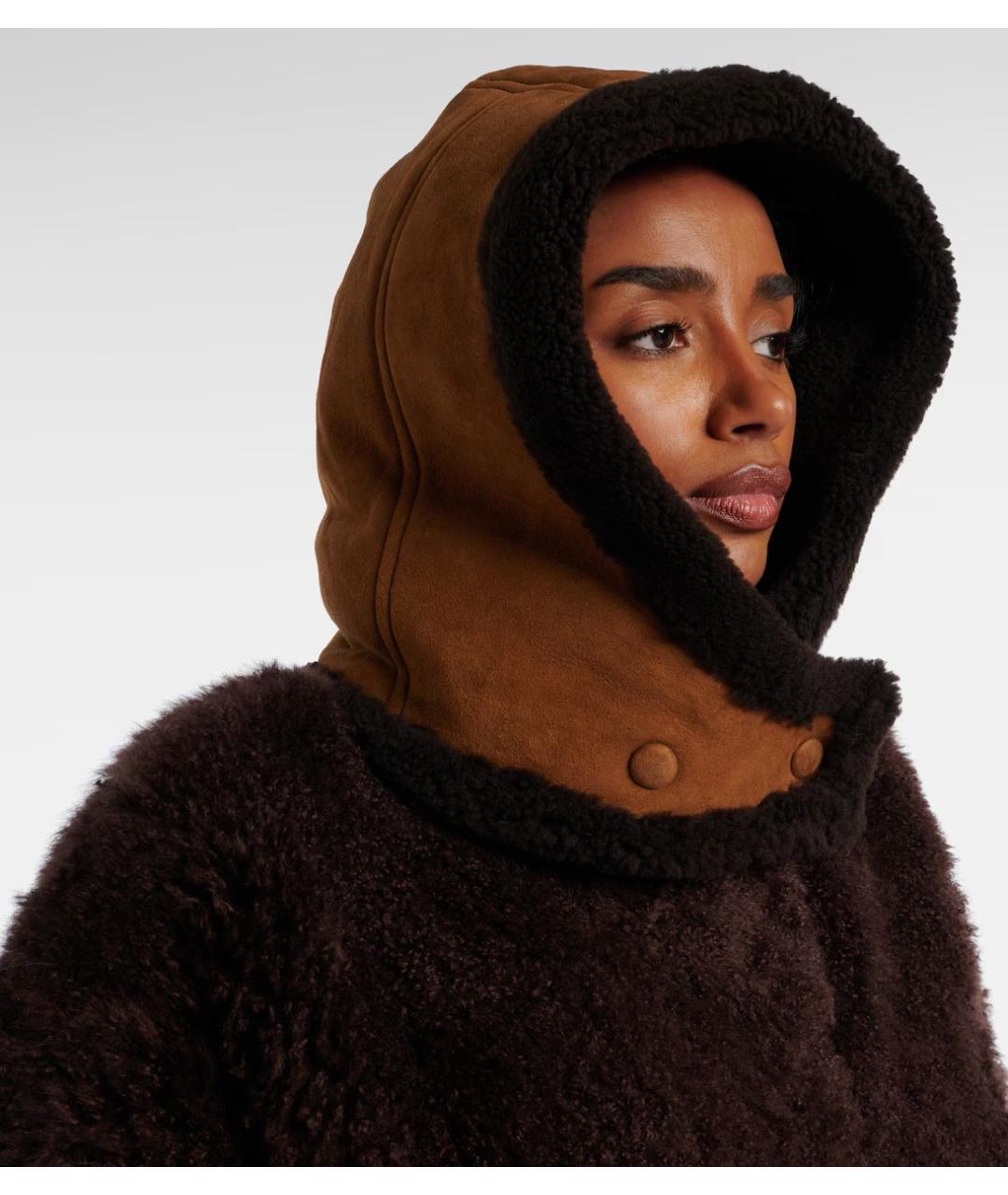 YVES SALOMON Коричневый капюшон, фото 2