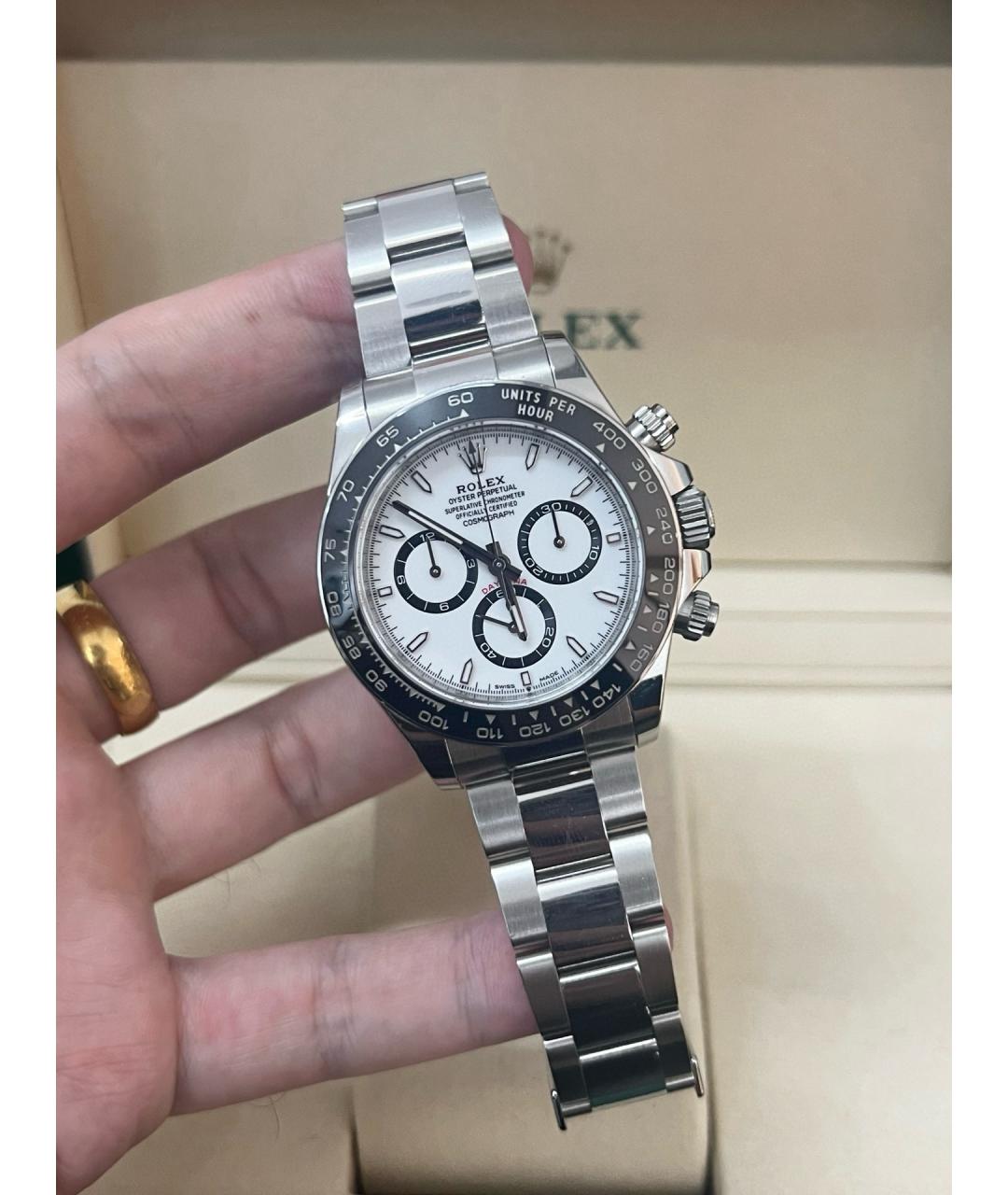 ROLEX Белые металлические часы, фото 3