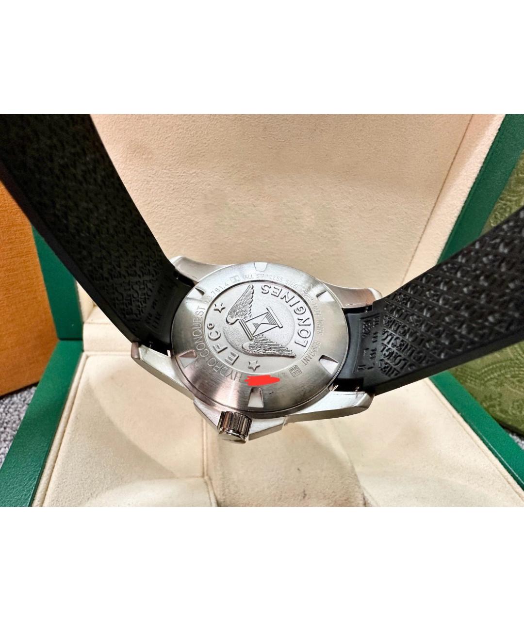 LONGINES Черные стальные часы, фото 6