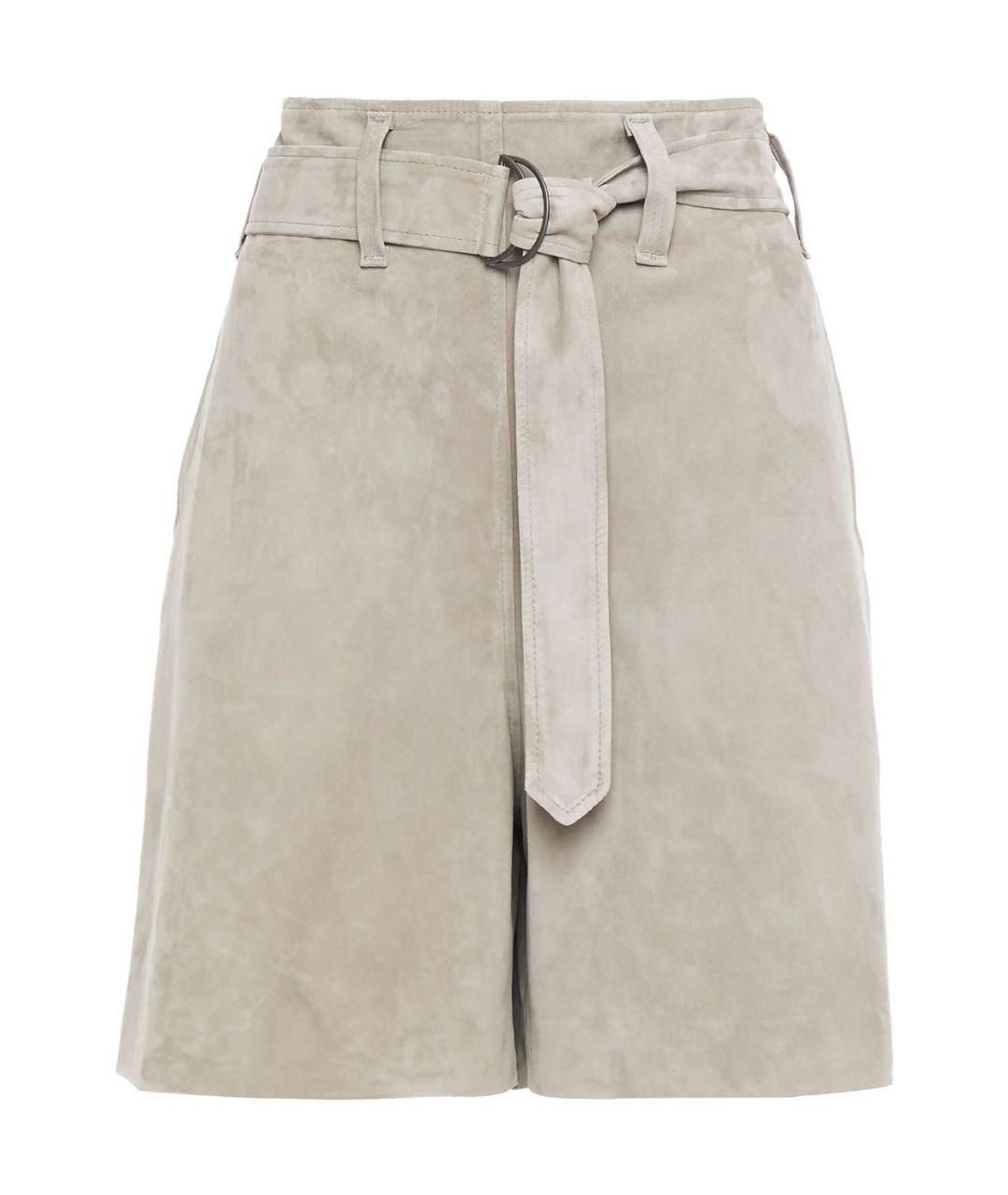 BRUNELLO CUCINELLI Бежевые замшевые шорты, фото 1