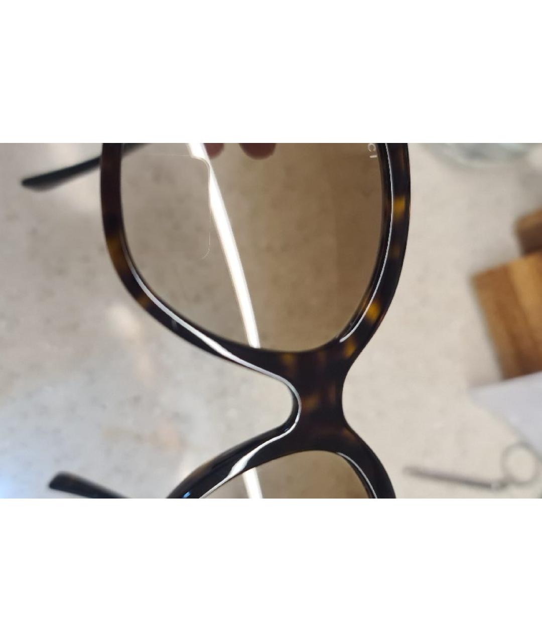 GUCCI Коричневые пластиковые солнцезащитные очки, фото 6