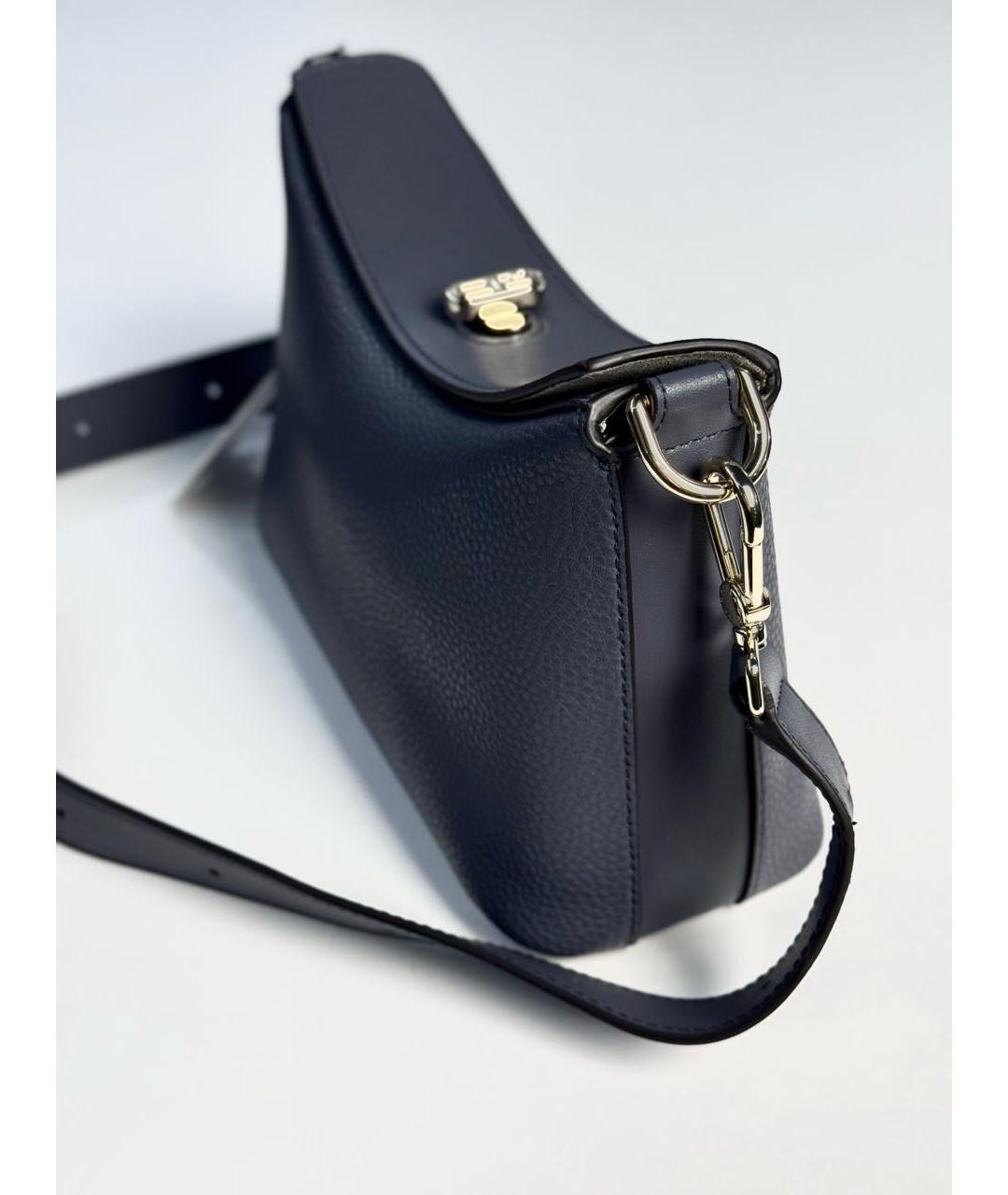 FURLA Темно-синяя кожаная сумка через плечо, фото 3