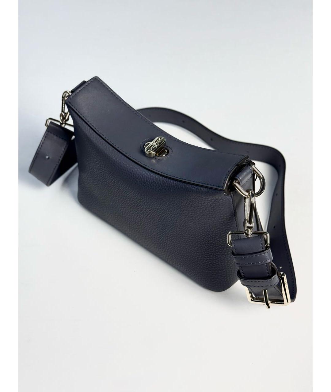 FURLA Темно-синяя кожаная сумка через плечо, фото 2