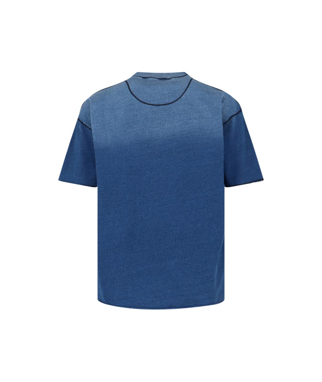 DIESEL Синяя хлопковая футболка, фото 2