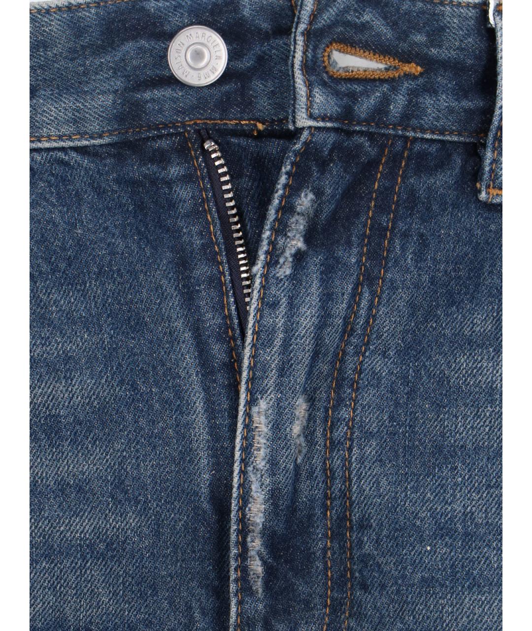 MM6 MAISON MARGIELA Синие хлопковые джинсы клеш, фото 5