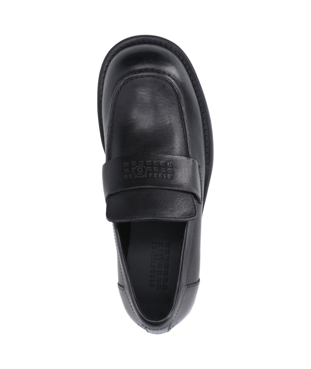 MM6 MAISON MARGIELA Черные кожаные лоферы, фото 5