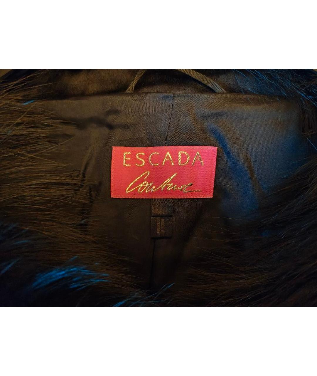 ESCADA Черное бархатное пальто, фото 3