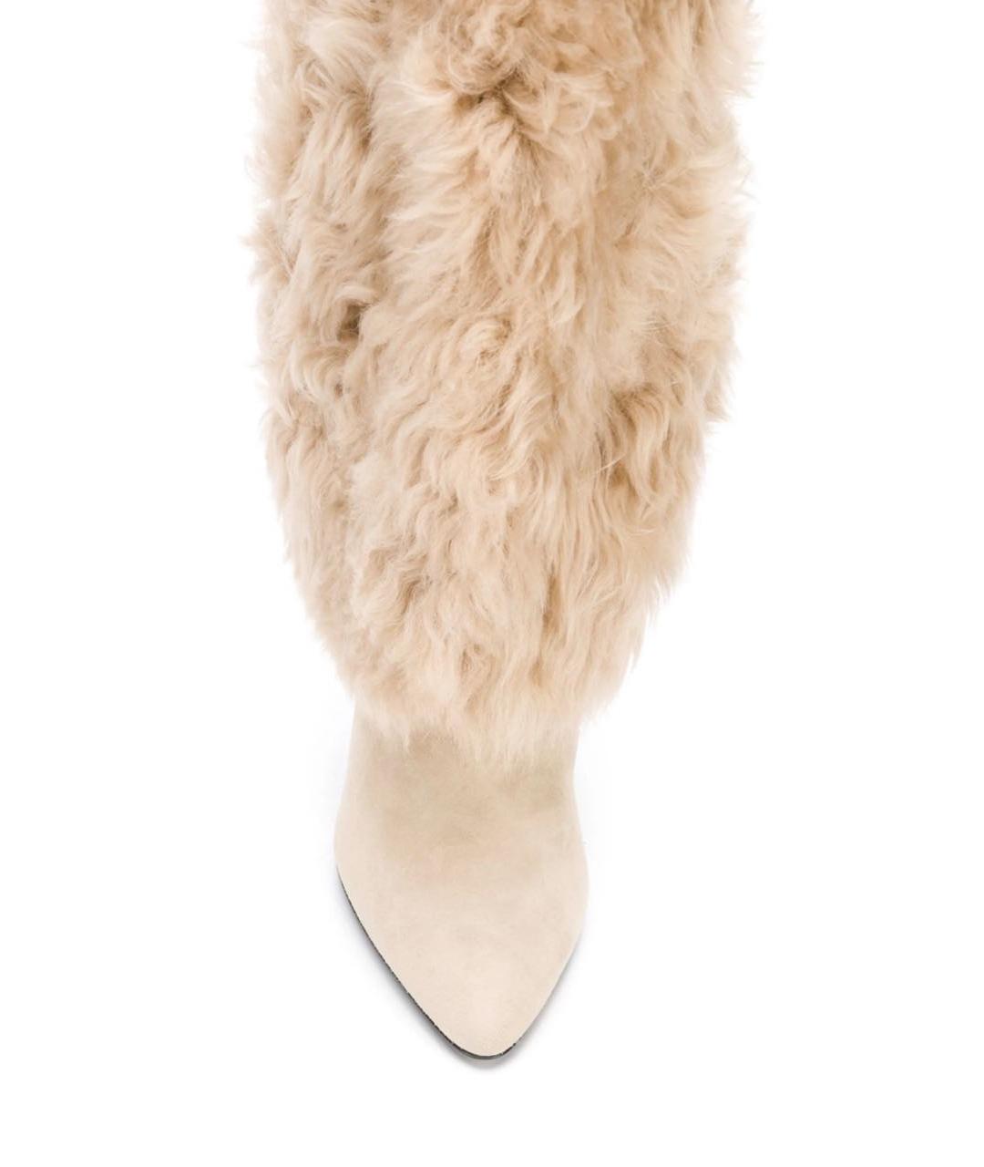 TOM FORD Бежевые замшевые сапоги, фото 4