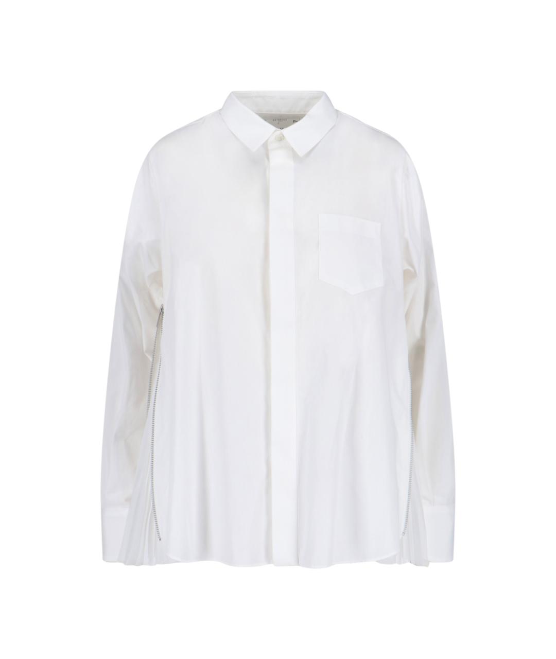 SACAI Белая хлопковая рубашка, фото 1