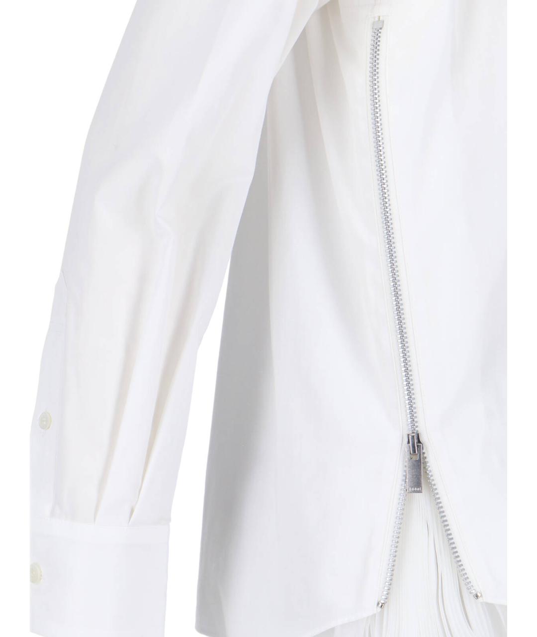 SACAI Белая хлопковая рубашка, фото 5