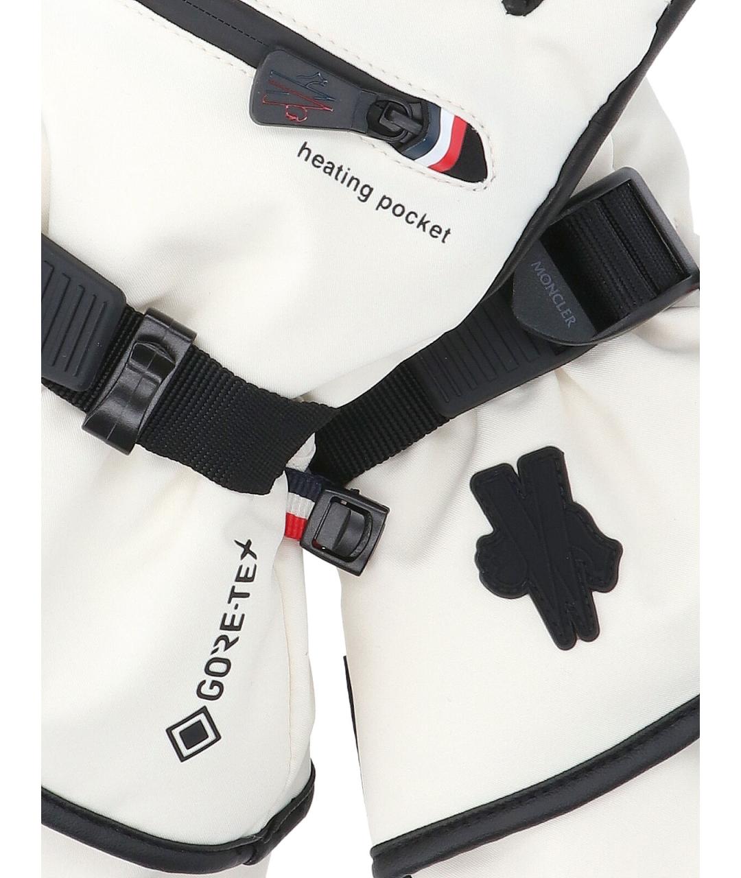 MONCLER GRENOBLE Белые перчатки, фото 3