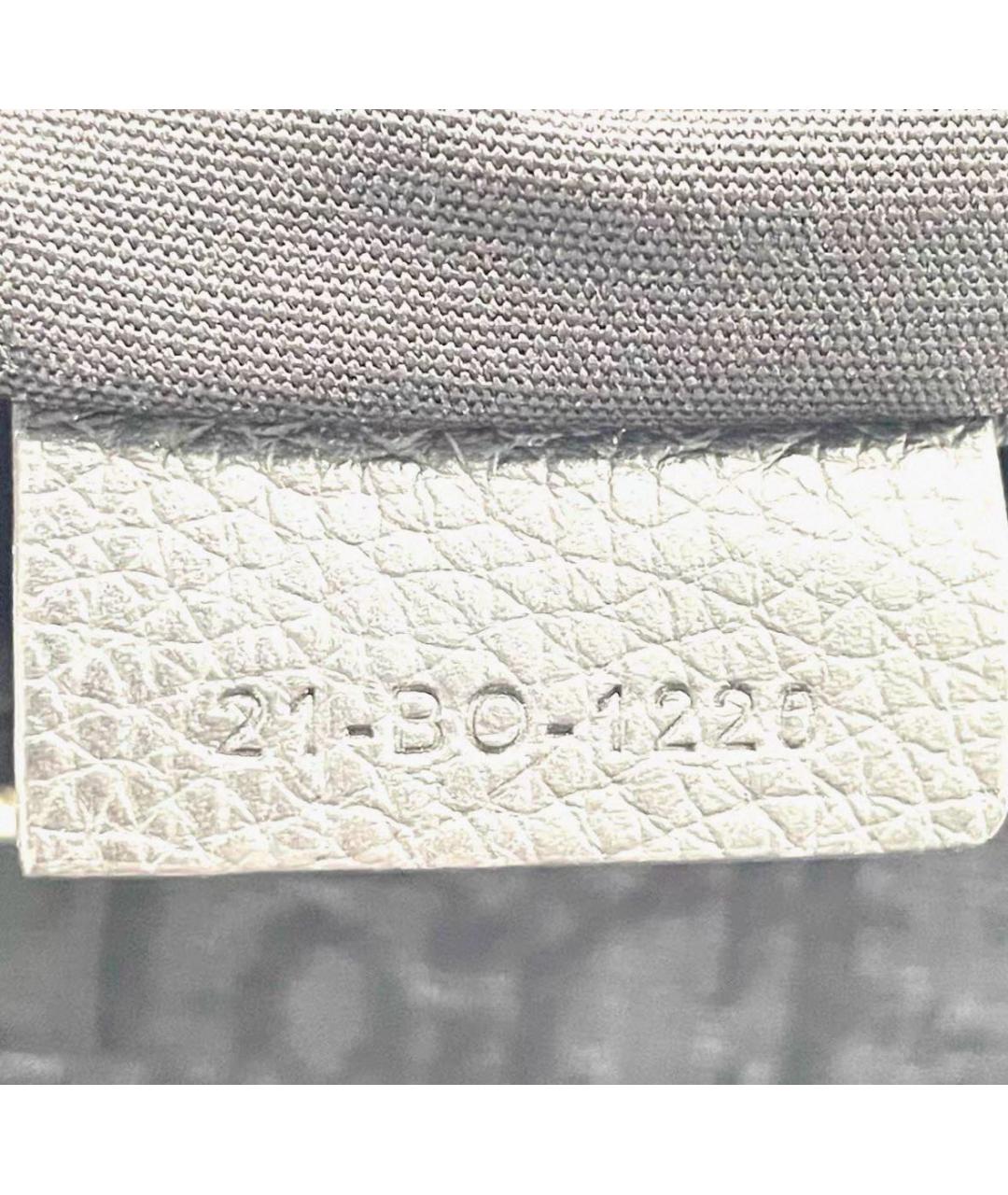 CHRISTIAN DIOR Черная жаккардовая сумка на плечо, фото 7