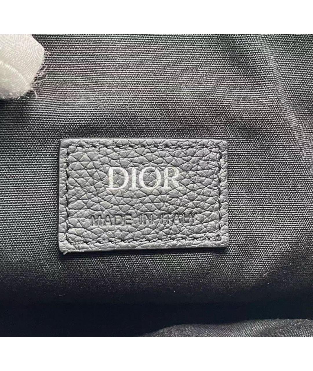 CHRISTIAN DIOR Черная жаккардовая сумка на плечо, фото 6