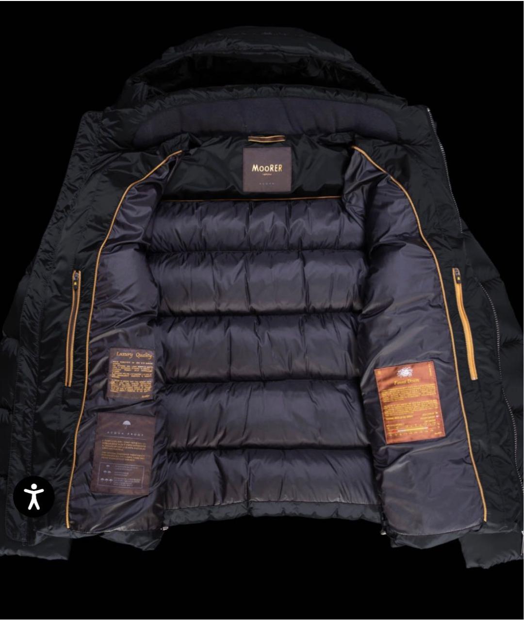 MOORER Черный полиамидовый пуховик, фото 2