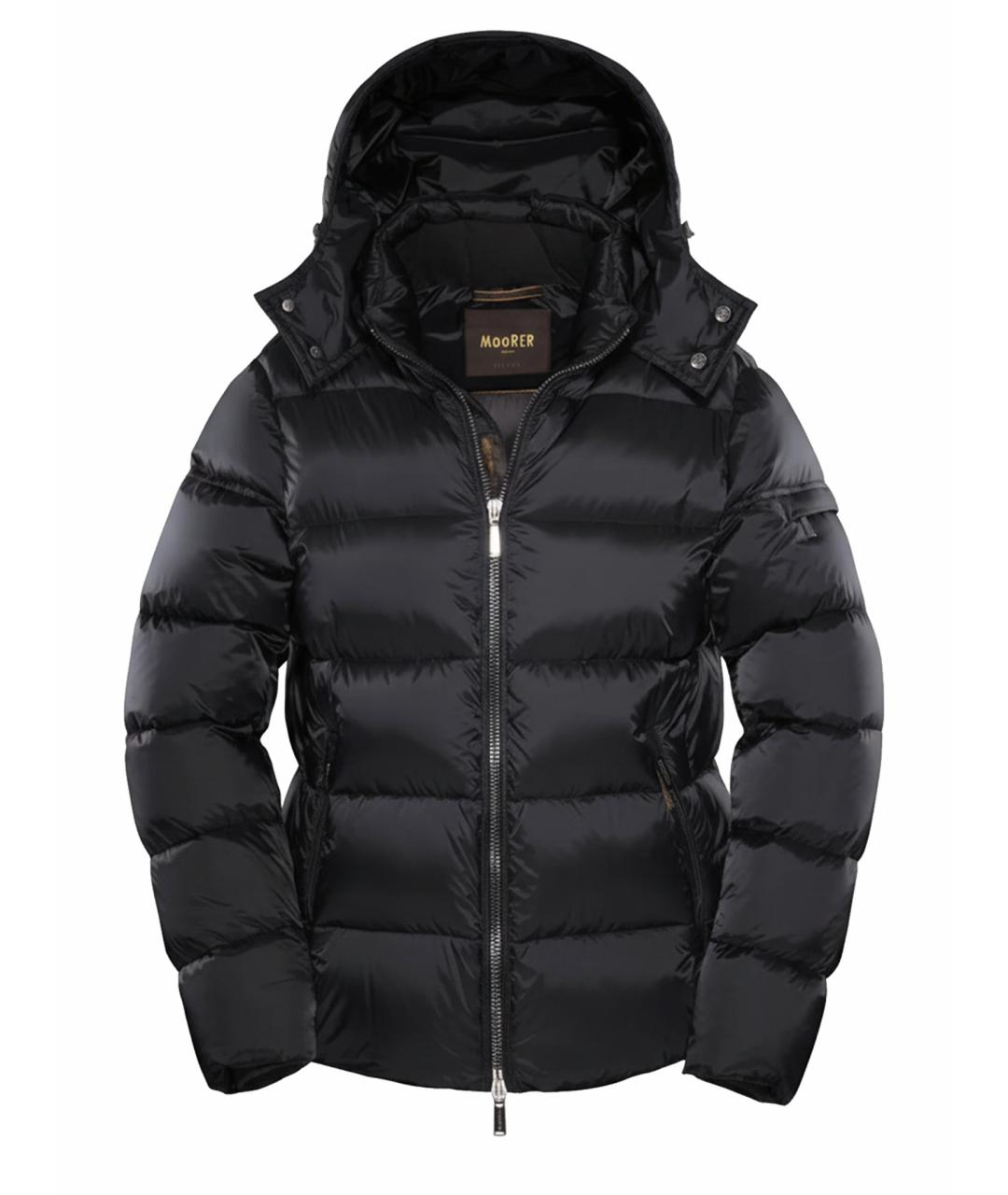 MOORER Черный полиамидовый пуховик, фото 1