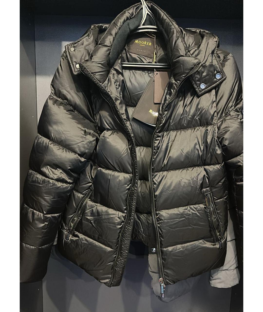 MOORER Черный полиамидовый пуховик, фото 6