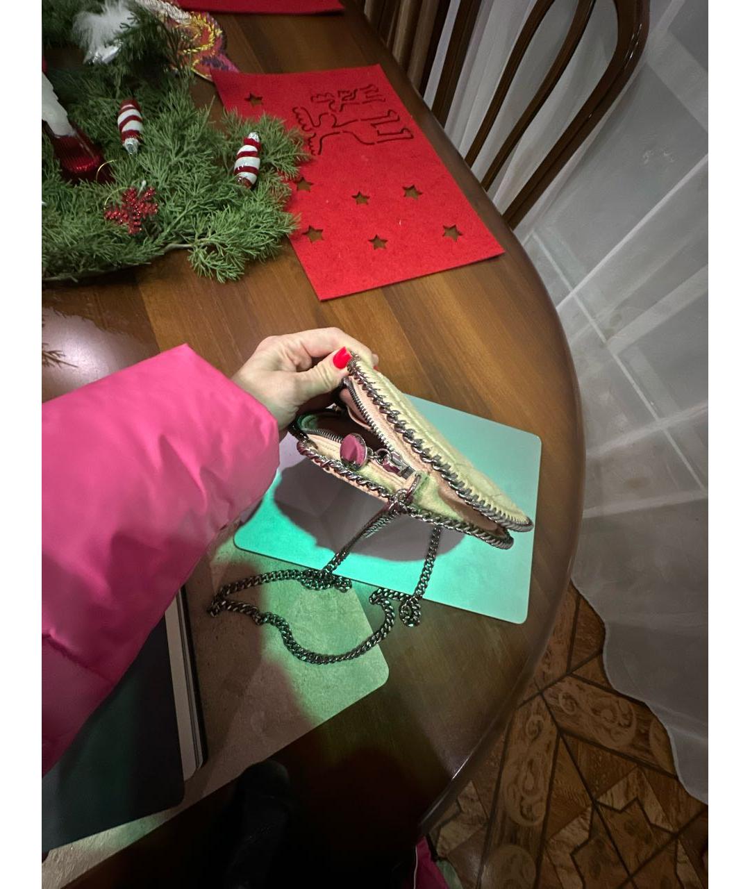 STELLA MCCARTNEY Розовая замшевая сумка через плечо, фото 2