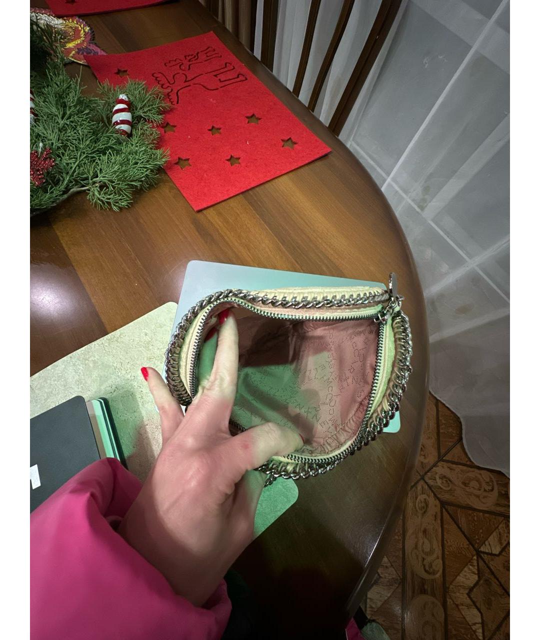 STELLA MCCARTNEY Розовая замшевая сумка через плечо, фото 4