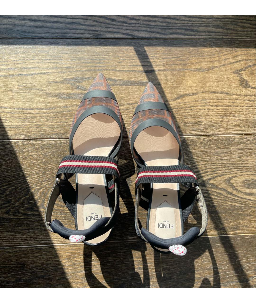 FENDI Мульти текстильные туфли, фото 2