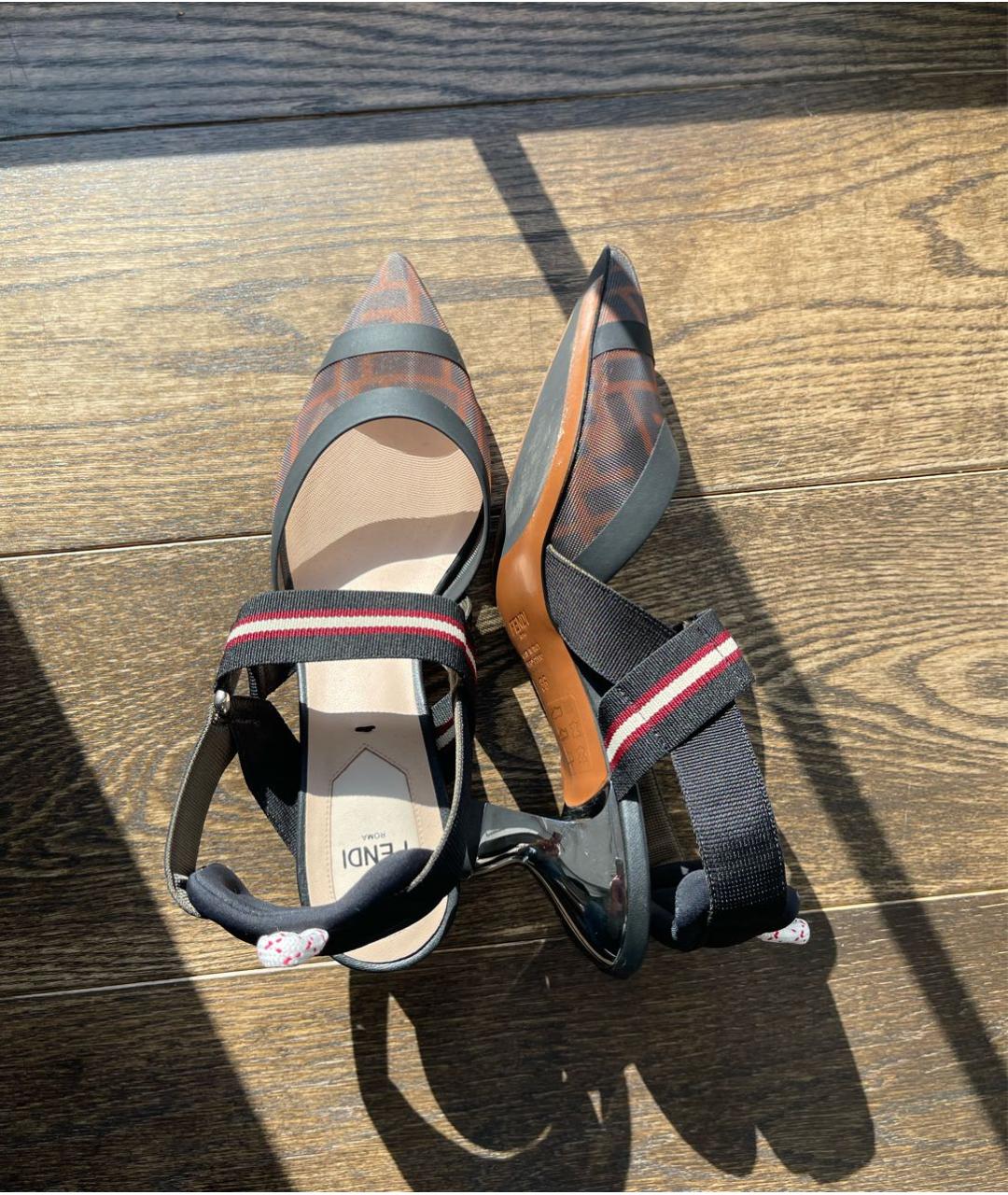 FENDI Мульти текстильные туфли, фото 5