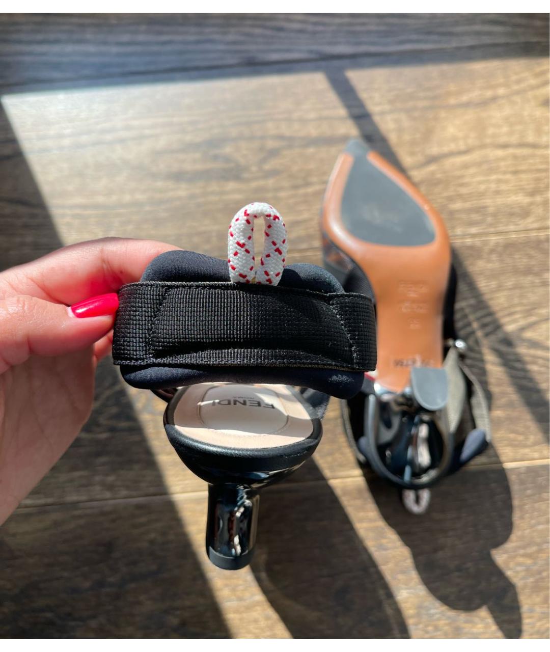 FENDI Мульти текстильные туфли, фото 4