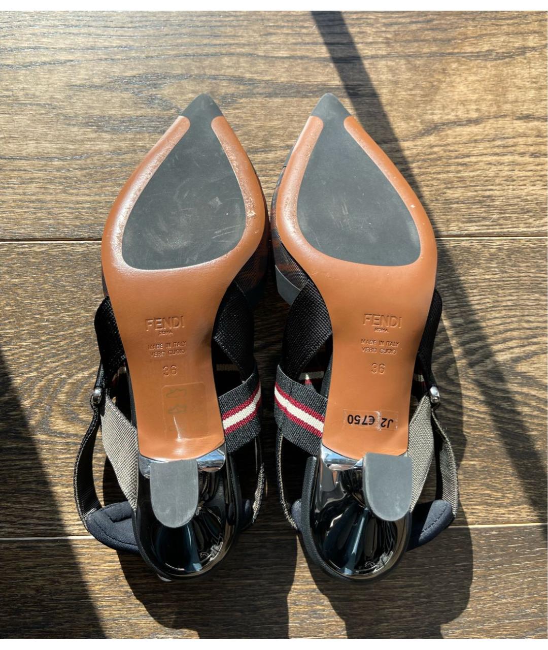 FENDI Мульти текстильные туфли, фото 3