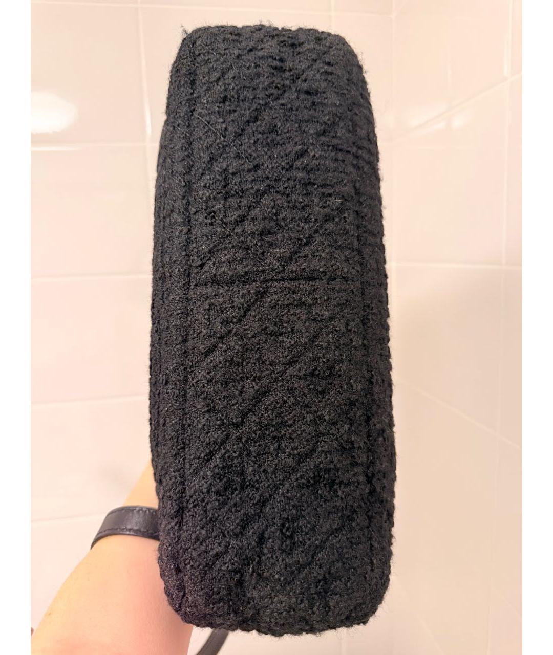 CHANEL Черная твидовая сумка через плечо, фото 3