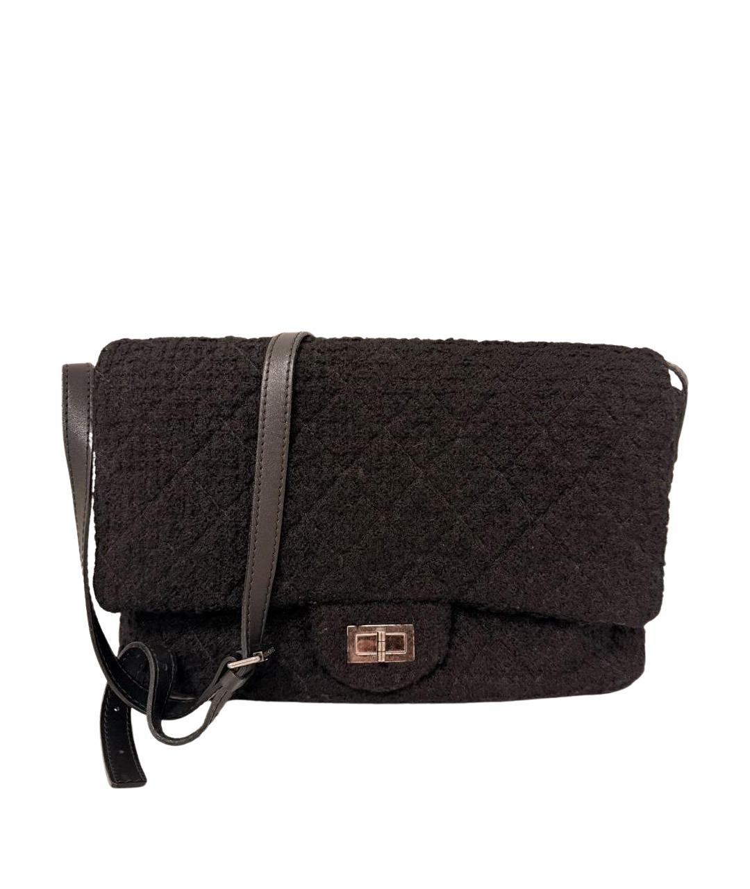 CHANEL Черная твидовая сумка через плечо, фото 1