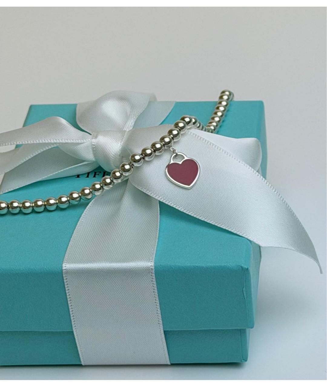 TIFFANY&CO Красный серебряный браслет, фото 4
