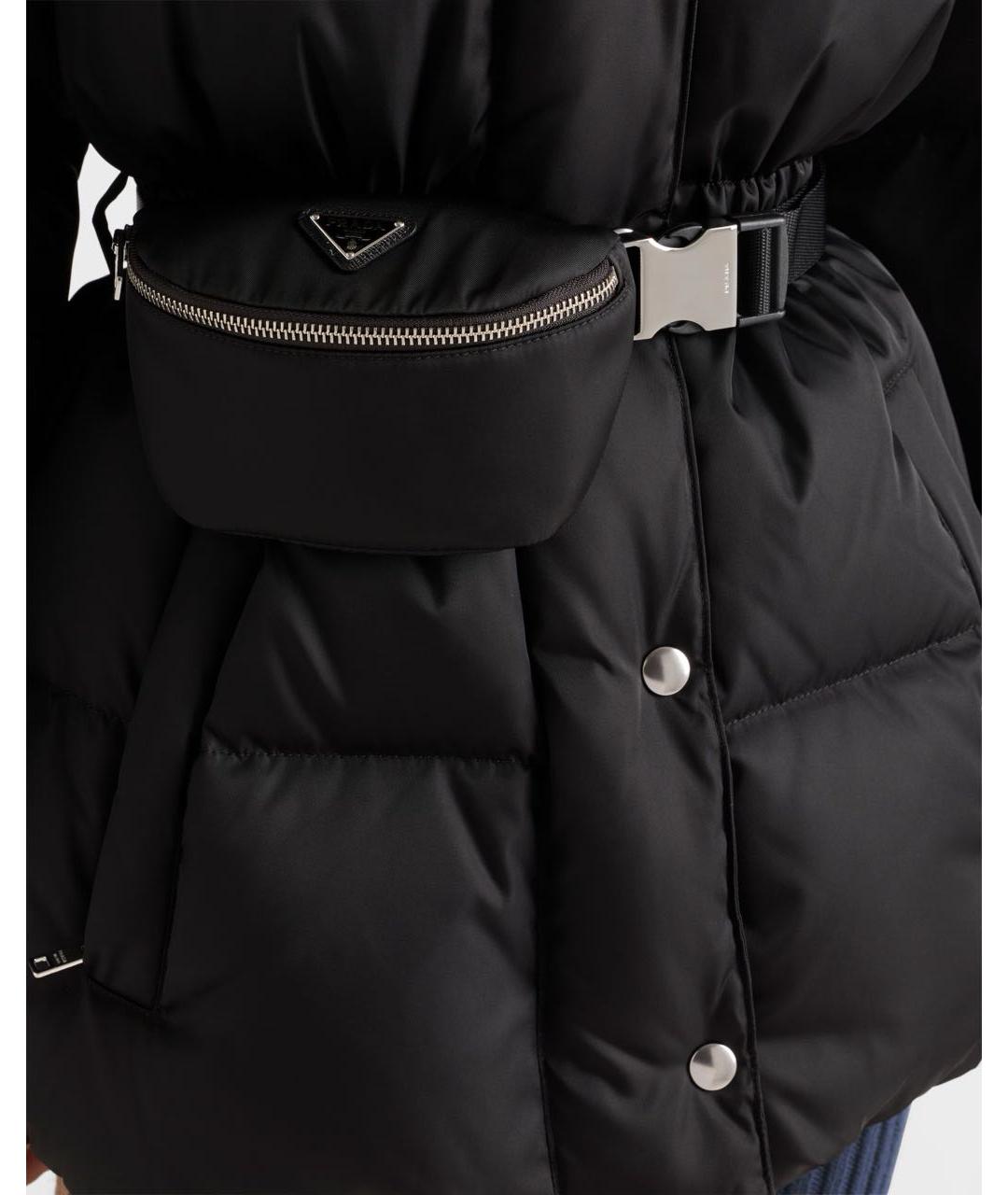 PRADA Черный полиамидовый пуховик, фото 3