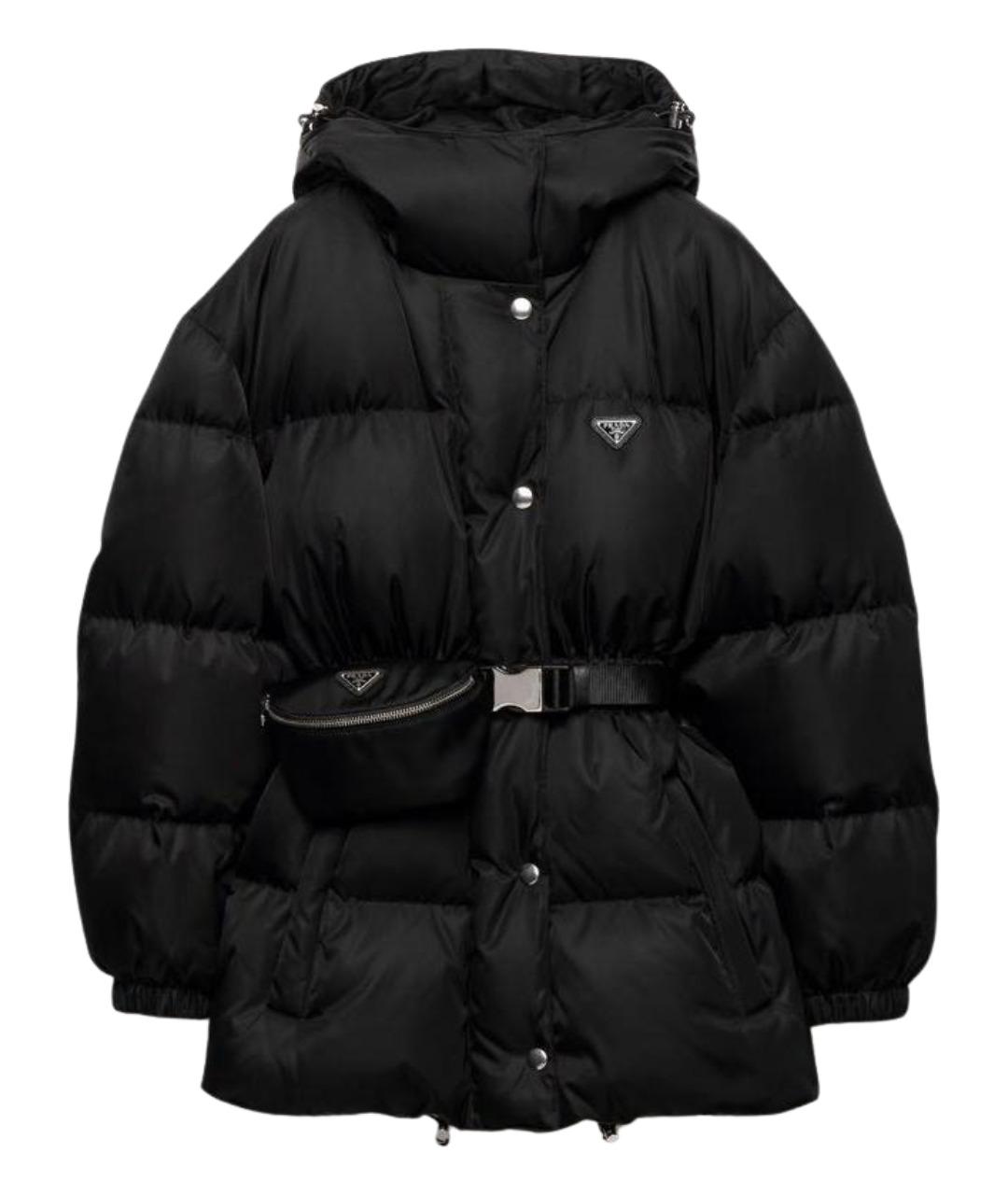 PRADA Черный полиамидовый пуховик, фото 1