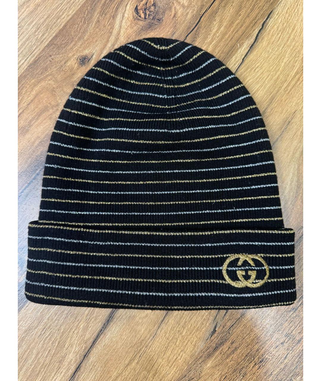 GUCCI Черная шерстяная шапка, фото 5