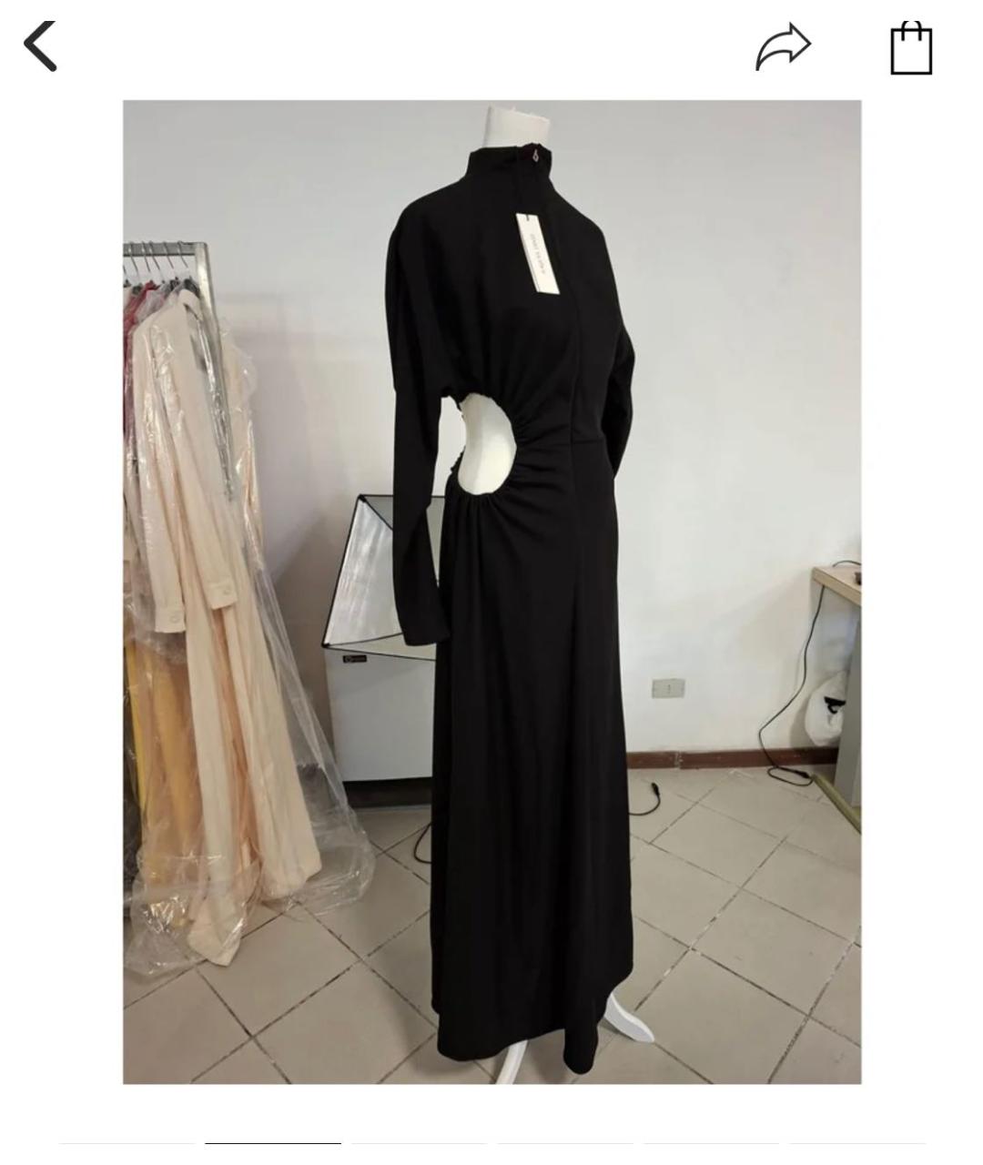 #MUMOFSIX Черное полиэстеровое платье, фото 8