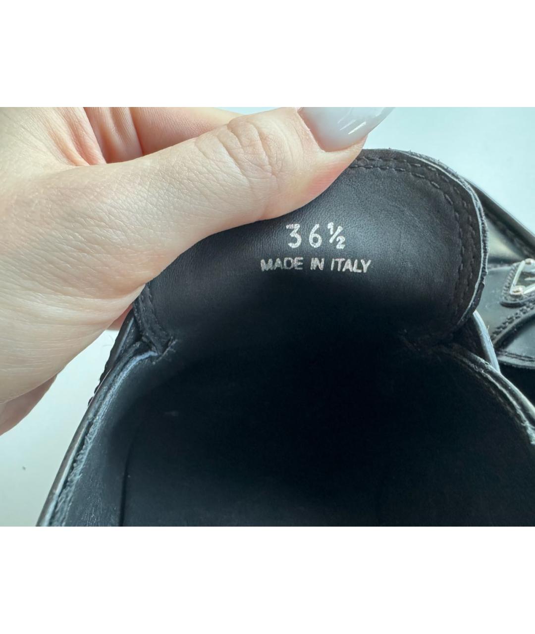PRADA Черные кожаные сабо, фото 6